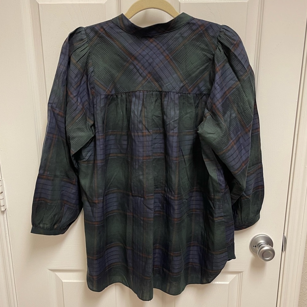 Hatch Maternity Plaid Popover Blouse - Picture 5 of 9